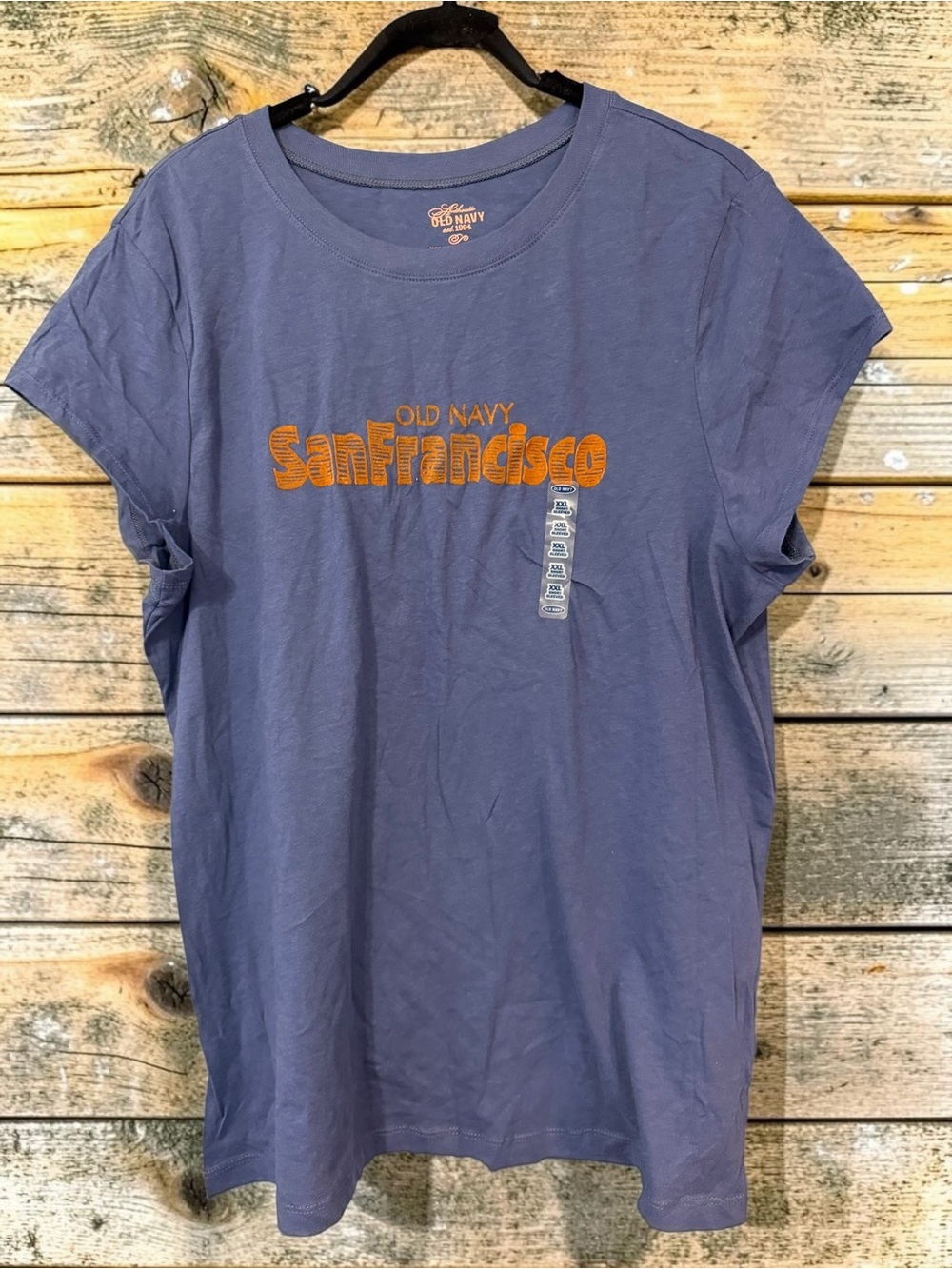 NWT Old Navy San Francisco Graphic Tee XXL Fits Large Navy Orange Logo